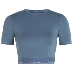 Calvin Klein Cropped Gym T-Shirt in Blue
