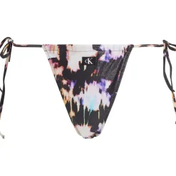 Calvin Klein Foil Tie Bikini Bottom in Purple