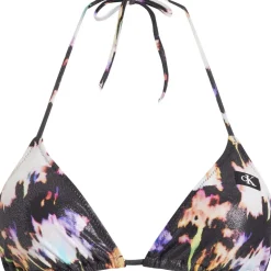 Calvin Klein Foil Tri Bikini Top in Purple