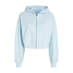 Calvin Klein Jeans Badge Zip Through Hoodie in Blue
