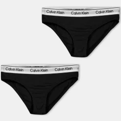 Calvin Klein Jeans Cotton Bikini Brief 2 Pack in Black