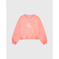 Calvin Klein Jeans Crew Sweater Juniors in Orange