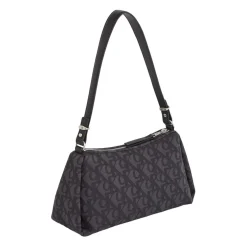 Calvin Klein Jeans Drop Monogram Shoulder Handbag with Detachable Strap in Black