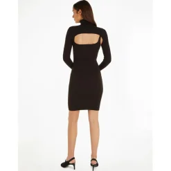Calvin Klein Jeans In 1 Roll Neck Jumper Dress in Black