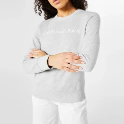Calvin Klein Jeans Institute Logo Sweatshirt in Grey