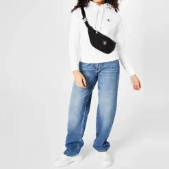 Calvin Klein Jeans Klein Embroidery Hoodie in White