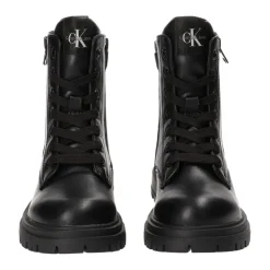 Calvin Klein Jeans Lace Up Combat Boots in Black