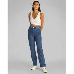 Calvin Klein Jeans Rise Straight Jeans in Blue