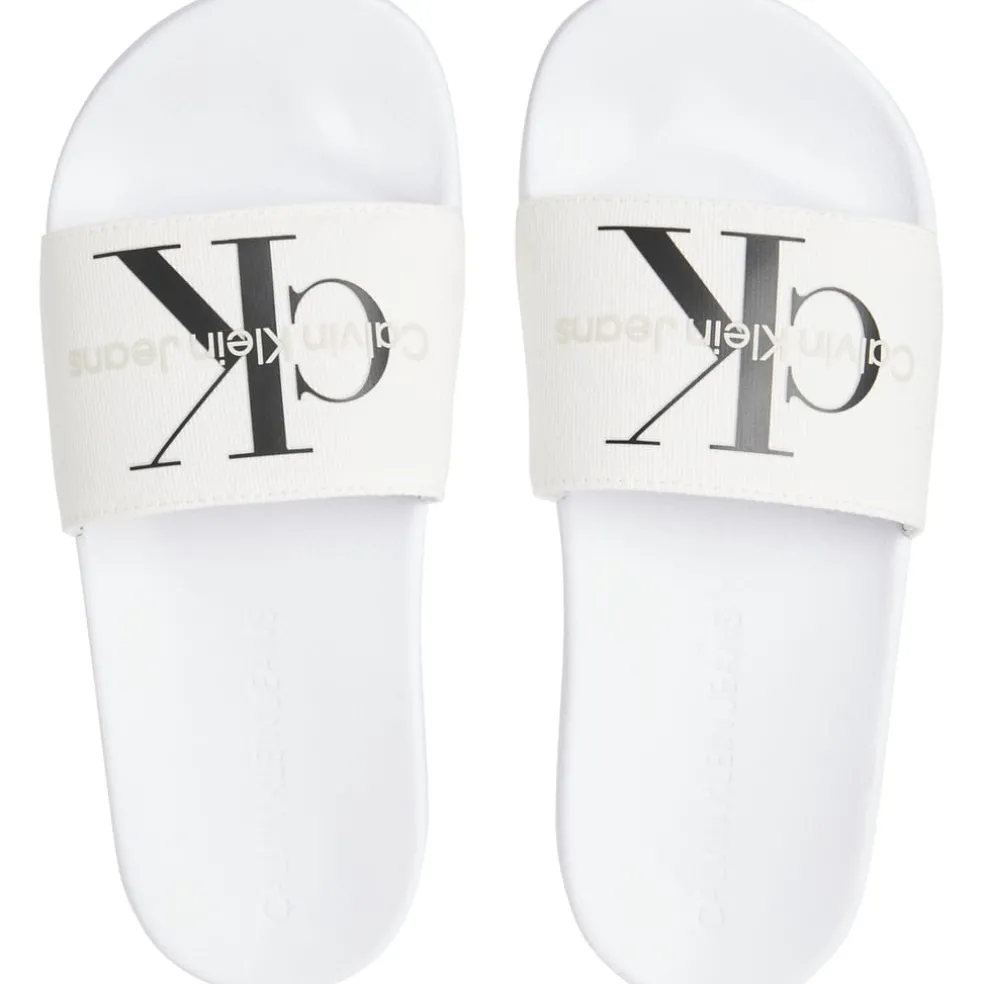 Calvin Klein Jeans Sliders in White