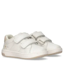 Calvin Klein Jeans Velcro Low Top Sneakers in Cream