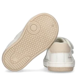 Calvin Klein Jeans Velcro Low Top Sneakers in Cream