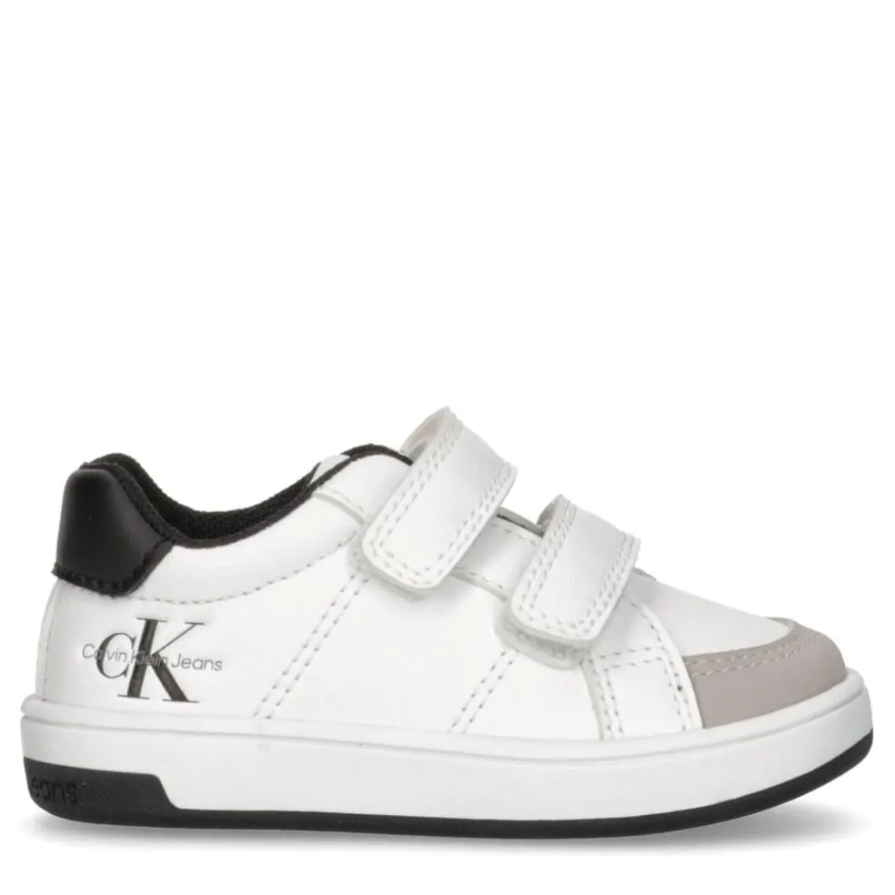 Calvin Klein Jeans Velcro Low Top Sneakers in White