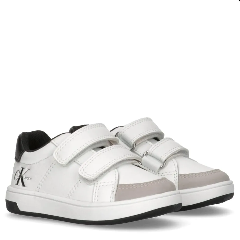Calvin Klein Jeans Velcro Low Top Sneakers in White