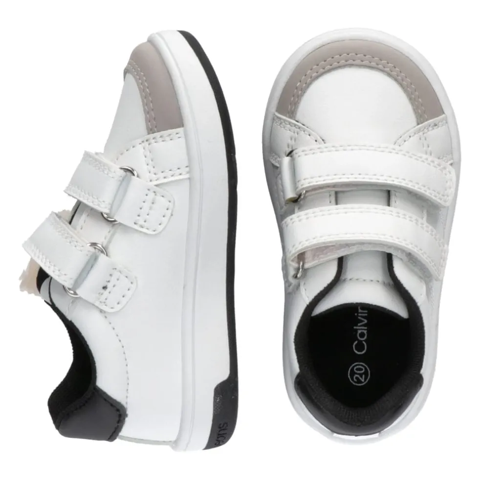 Calvin Klein Jeans Velcro Low Top Sneakers in White