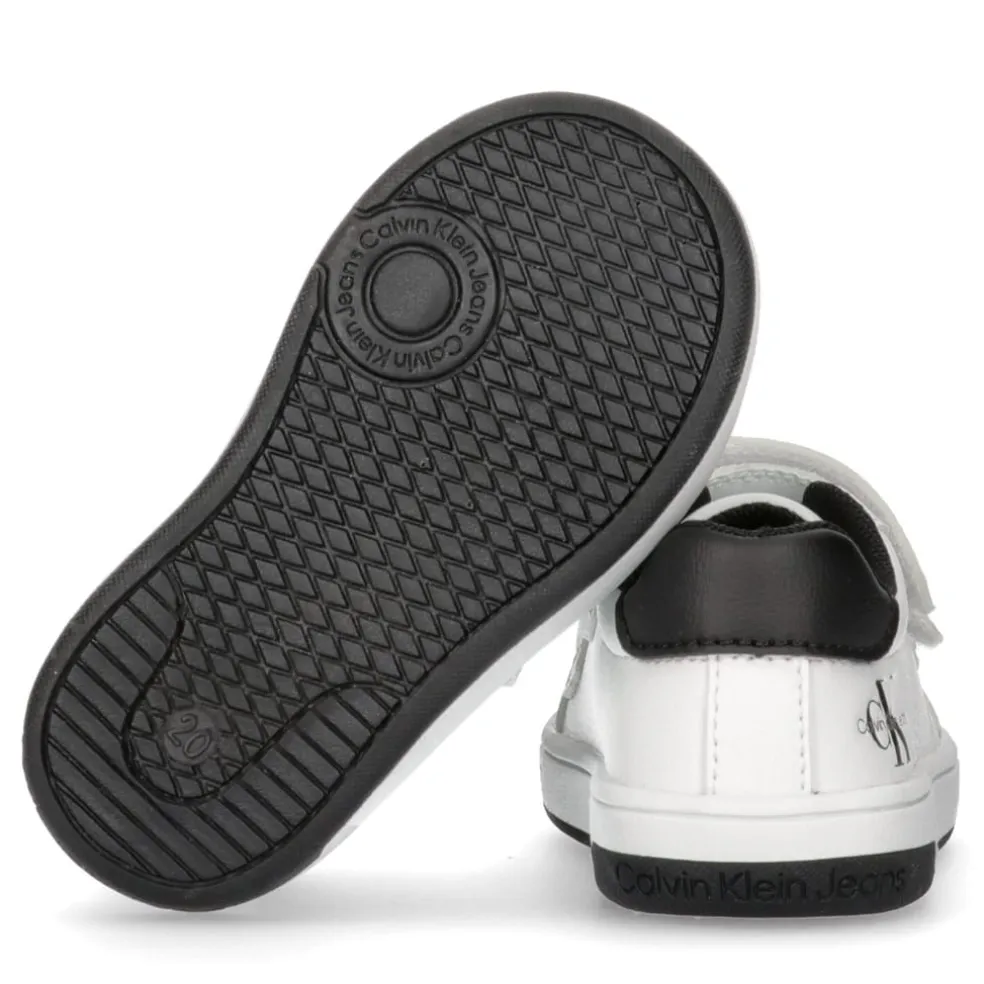 Calvin Klein Jeans Velcro Low Top Sneakers in White