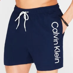 Calvin Klein Large Logo Swim Shorts in Blue