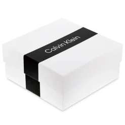 Calvin Klein Leather And Stainless Steel Double Strand Bracelet in Black