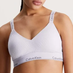Calvin Klein Lightly Lined Bralette in Purple