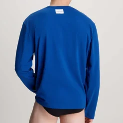 Calvin Klein Long Sleeve Lounge T-Shirt in Blue