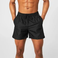 Calvin Klein Mens Tape Swim Shorts in Black