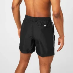 Calvin Klein Mens Tape Swim Shorts in Black
