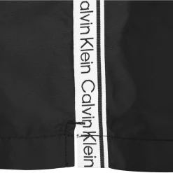 Calvin Klein Mens Tape Swim Shorts in Black