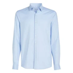 Calvin Klein Micro Structure Slim-Fit Shirt in Blue