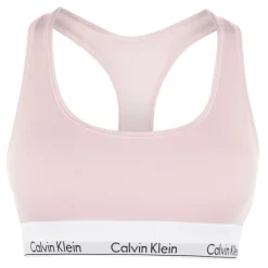 Calvin Klein Modern Cotton Logo Bralette in Pink
