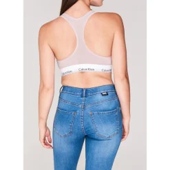 Calvin Klein Modern Cotton Logo Bralette in Pink