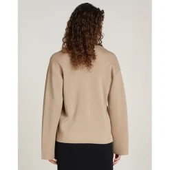 Calvin Klein Neck Sweater in Beige