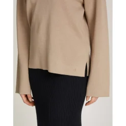 Calvin Klein Neck Sweater in Beige