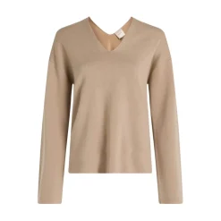 Calvin Klein Neck Sweater in Beige