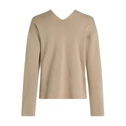 Calvin Klein Neck Sweater in Beige