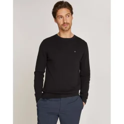 Calvin Klein Pique Structure Sweater in Black