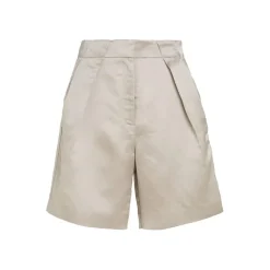 Calvin Klein Satin Shiny Shorts in Beige