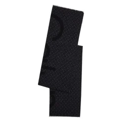 Calvin Klein Two Tone Mono Mw Scarf in Black