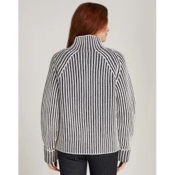 Calvin Klein Wool Two Tone Stripe Sweater in Grey