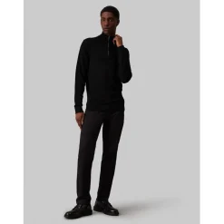 Calvin Klein Zip Sweater in Black