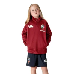 Canterbury British And Irish Lions 2024 Quarter Zip Fleece Juniors in Red