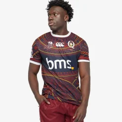 Canterbury Queensland Reds Warm Up T-Shirt 2025 Adults in Blue