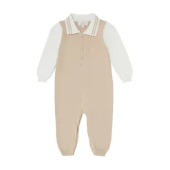 Caramelo Kids Caram Knit Polo Aio in Beige