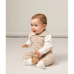 Caramelo Kids Caram Knit Polo Aio in Beige