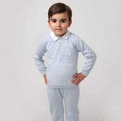 Caramelo Kids Knit Two Piece Bb00 in Blue