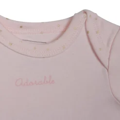 Carrement Beau Aio Bib Onesie Set in Pink
