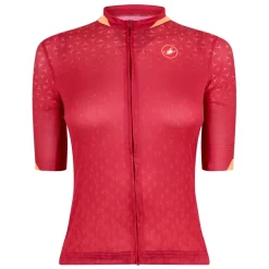 Castelli Mock Neck Slim Fit Short Sleeve T-Shirt in Red