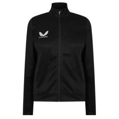 Castore Mock Neck Regular Fit Track Jacket in Black
