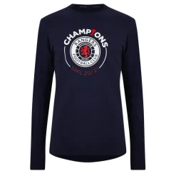 Castore Rangers FC Long Sleeve Crew Neck T-Shirt in Blue