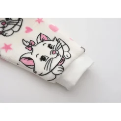 Character Cat Graphic Hooded Dressing Gown in Pink