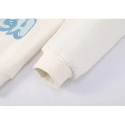 Character Hooded Relaxed Fit Long Sleeve Sweatshirt in White