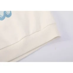 Character Hooded Relaxed Fit Long Sleeve Sweatshirt in White